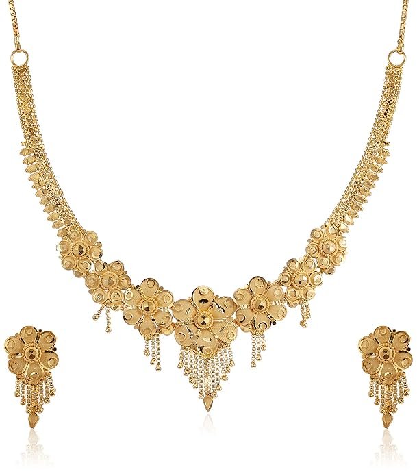 1 18k Gold Plated Wedding Jewellery Jewellery Set For Women - Image 1