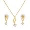 Estele Solitaire American Diamond Necklace Set With Chain For Girls and Women