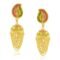 1 Gram Gold Traditional Meenakari Jhumki Earrings with loupe Chain Tassels bridal handmade Earrings