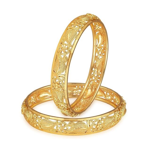 1 1Gram Gold Plated Premium & Traditional Bangle for Women - Image 1
