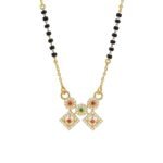 1gm Micron 18K Gold Plated Hypoallergenic Black Beads Kala Mani 925 Sterling Silver Mangalsutra