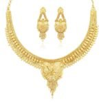 24 Carat Gold Plated Wedding Jewellery Choker Necklace Set