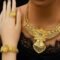 24k Gold Plated Choker Jewellery Set with Earrings, Ring, Bracelet and Cubic Zirconia CZ Stones - Image 2
