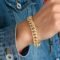 Gold Plated American Diamond Studded Charming Golden Bracelet For Men & Women - Image 2