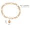 22KT gold plated 92.5% pure Sterling Silver Figaro Designer Bracelet with Charm for Men & Boys - Image 3