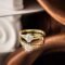 Gold Plated 925 Sterling Silver Zircon Flower Adjustable Ring For Women & Girls - Image 3