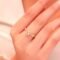 925 Sterling Silver Solitaire Gold Plated Brilliant Cubic Zirconia Ring for Women - Image 3