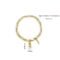 22KT gold plated 92.5% pure Sterling Silver Figaro Designer Bracelet with Alphabet Pendant for Girls and Women - Image 2