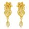 Lavish 24 Carat Gold Plated Floral Choker Necklace Set - Image 5